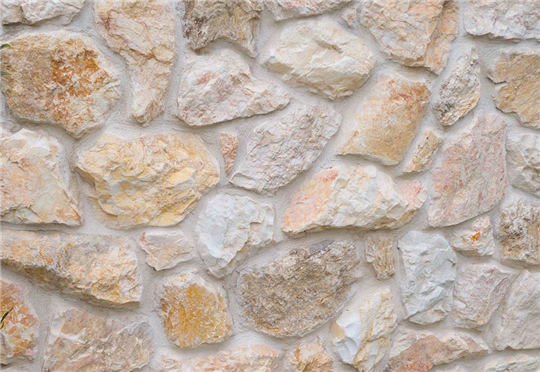 wall stone - veneer beige yellow color - rock face yellow